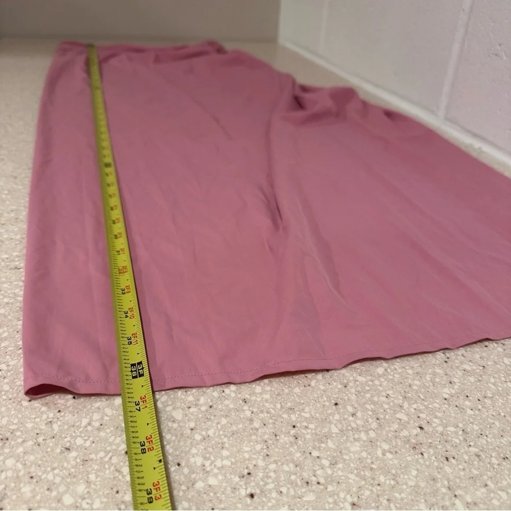 NWT Vix PaulaHermanny Solid Karen Cover Up Skirt in Pink. Light, Soft, Cooling M